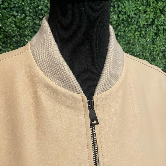 Vince leather bomber jacket - tan - Picture 6 of 14